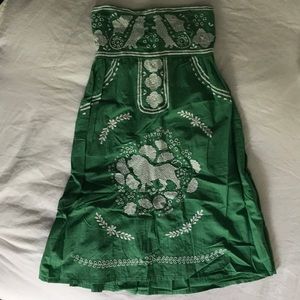 Emerson Fry / Emerson Made Green Strapless Caftan